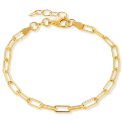 Armbånd i forgyldt sølv 17 plus 3 cm x 3,6 mm