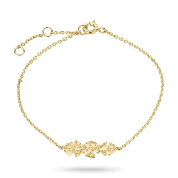 Armbånd i forgyldt sølv 16 plus 3 cm x 6,5 mm