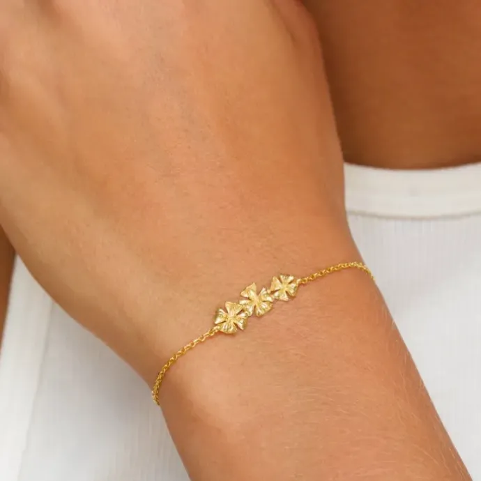 Armbånd i forgyldt sølv 16 plus 3 cm x 6,5 mm