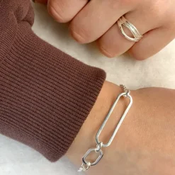 Armbånd i sølv 17 plus 3 cm x 9,5 mm