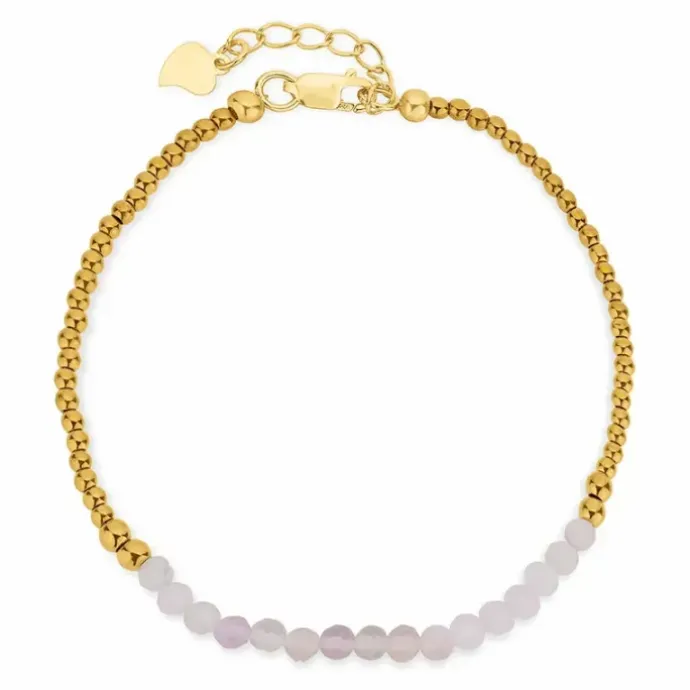 Armbånd med ametyst og hematite