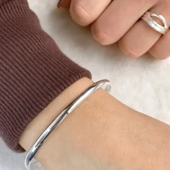 Armring i sølv 20 cm x 4,0 mm