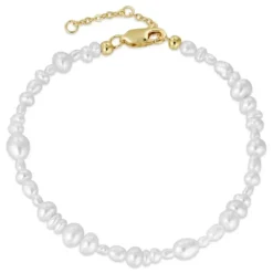Blandet størrelse armbånd med ferskvandsperle