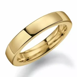 Blank 4 mm vielsesring i 9 karat guld
