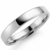 Blank 4 mm vielsesring i 14 karat hvidguld
