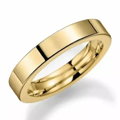 Blank 4 mm vielsesring i 9 karat guld