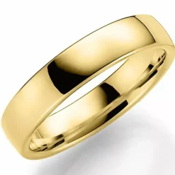 Blank 5 mm vielsesring i 9 karat guld