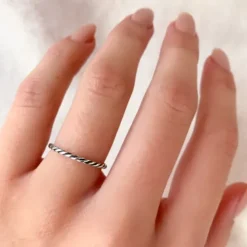 Blank Simple Rings ring i oxideret sterlingsølv