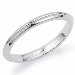 Blank smal ring i sølv