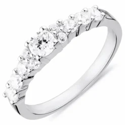 Blank zirkon sølv ring i rhodineret sølv