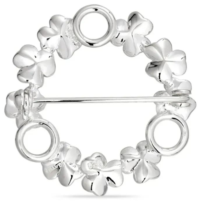 Blomst broche i sølv
