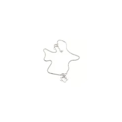 Blomster ankelkæde i sølv
