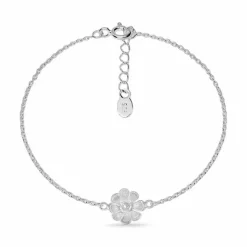 Blomster armbånd i sølv