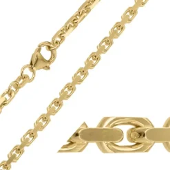 BNH Anker facet armbånd i 8 karat guld 17 cm x 2,8 mm