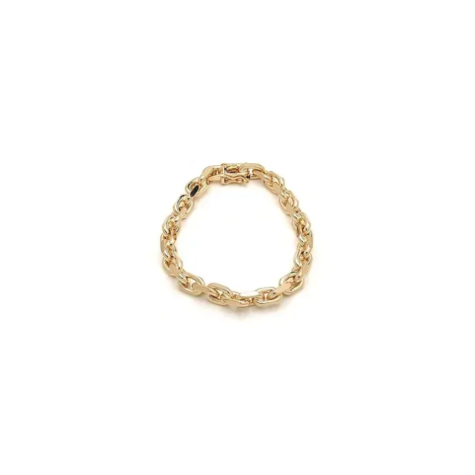 BNH Anker facet armbånd i 8 karat guld 18,5 cm x 7,0 mm