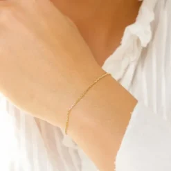 BNH Anker facet armbånd i 8 karat guld 17 cm x 1,3 mm