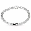 Bnh anker facet armbånd i sølv 21 cm x 5,6 mm