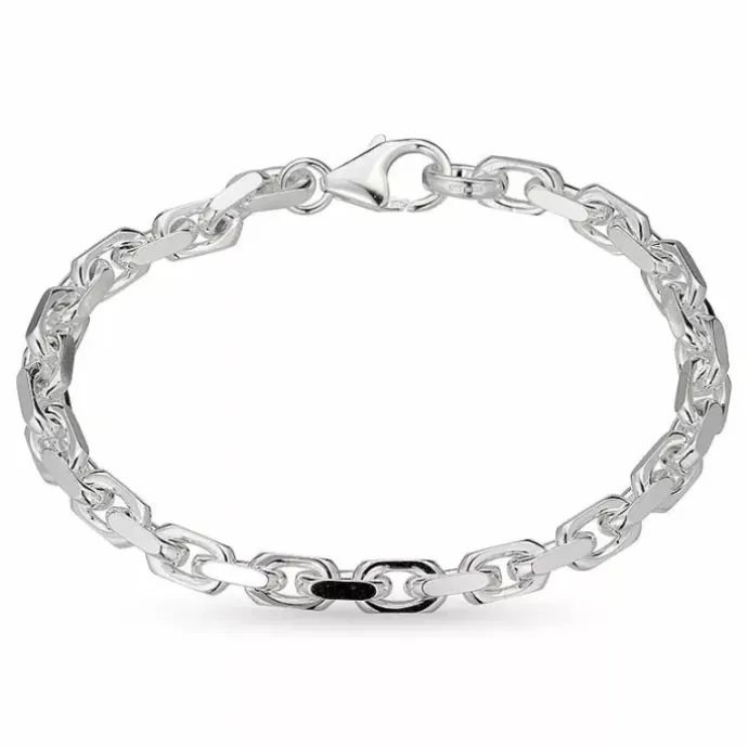 Bnh anker facet armbånd i sølv 21 cm x 5,6 mm