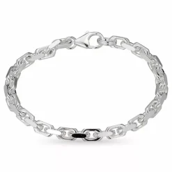 BNH Anker facet armbånd i sølv 18,5 cm x 5,6 mm