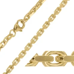 BNH Anker facet armbånd i 8 karat guld 21 cm x 3,4 mm