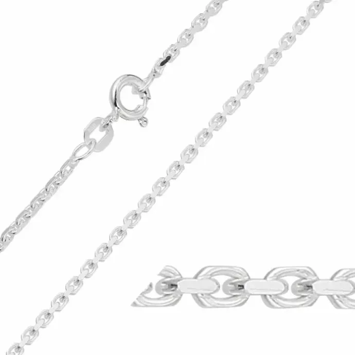 BNH Anker facet armbånd i sølv 17 cm x 1,7 mm