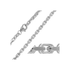 BNH Anker facet armbånd i 14 karat hvidguld 17 cm x 3,4 mm