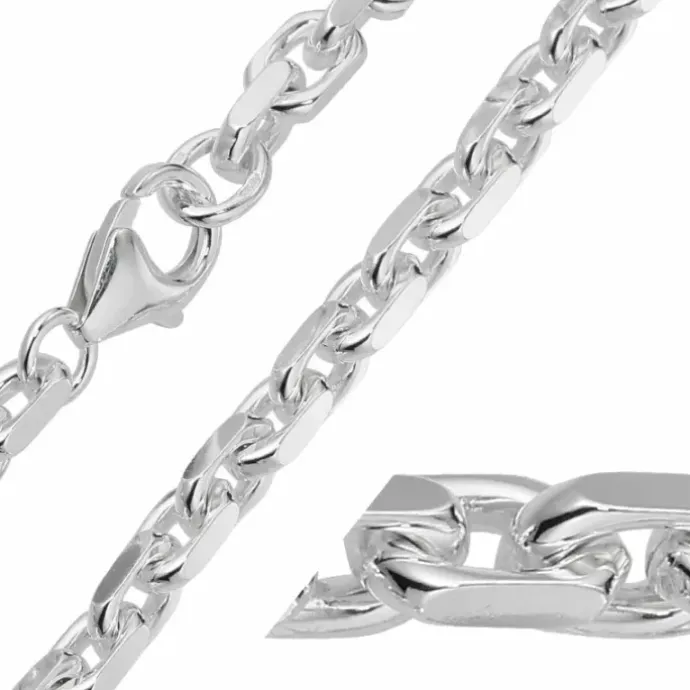 BNH Anker facet armbånd i sølv 17 cm x 4,5 mm