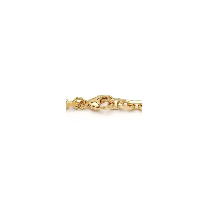 BNH Anker facet armbånd i 14 karat guld 18,5 cm x 5,0 mm