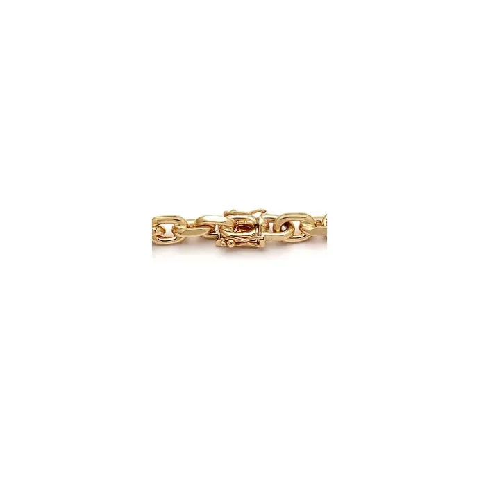 BNH Anker facet armbånd i 14 karat guld 18,5 cm x 6,0 mm