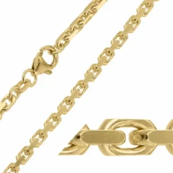 BNH Anker facet armbånd i 14 karat guld 18,5 cm x 3,1 mm