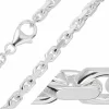 BNH Anker facet armbånd i sølv 17 cm x 4,0 mm