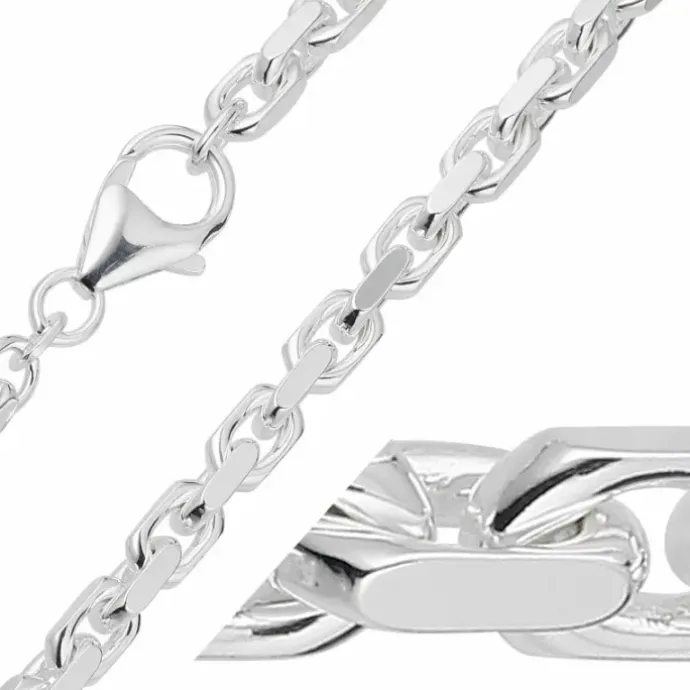 BNH Anker facet armbånd i sølv 17 cm x 4,0 mm