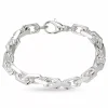 BNH Anker facet armbånd i sølv 21 cm x 7,8 mm
