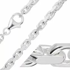Bnh anker facet halskæde i sølv 55 cm x 4,0 mm