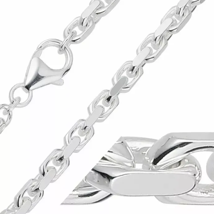 BNH Anker facet halskæde i sølv 45 cm x 4,0 mm