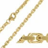 BNH Anker facet halskæde i 8 karat guld 50 cm x 3,4 mm