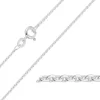 BNH Anker facet halskæde i sølv 70 cm x 1,3 mm