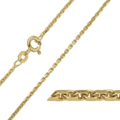 BNH Anker facet halskæde i 8 karat guld 60 cm x 1,3 mm