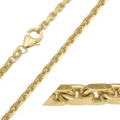 BNH Anker facet halskæde i 14 karat guld 45 cm x 2,5 mm