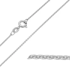 BNH anker rund armbånd i 14 karat hvidguld 17 cm x 1,2 mm