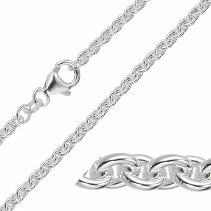 BNH anker rund armbånd i sølv 17 cm x 2,3 mm