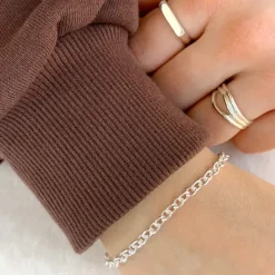 BNH anker rund armbånd i sølv 18,5 cm x 4,0 mm