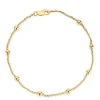 BNH Anker rund armbånd M. kugle i 8 karat guld 17 cm x 1,3 mm