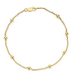 BNH Anker rund armbånd M. kugle i 8 karat guld 17 cm x 1,3 mm
