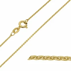 BNH anker rund halskæde i 8 karat guld 42 cm x 1,2 mm