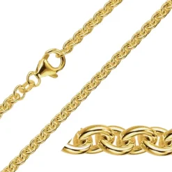 BNH anker rund halskæde i 14 karat guld 42 cm x 2,7 mm