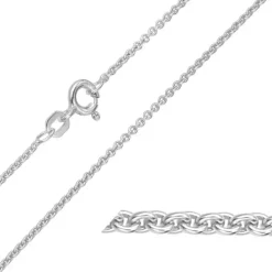 BNH anker rund halskæde i 14 karat hvidguld 40 - 42 cm x 1,5 mm