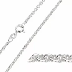 BNH anker rund halskæde i sølv 60 cm x 2,0 mm