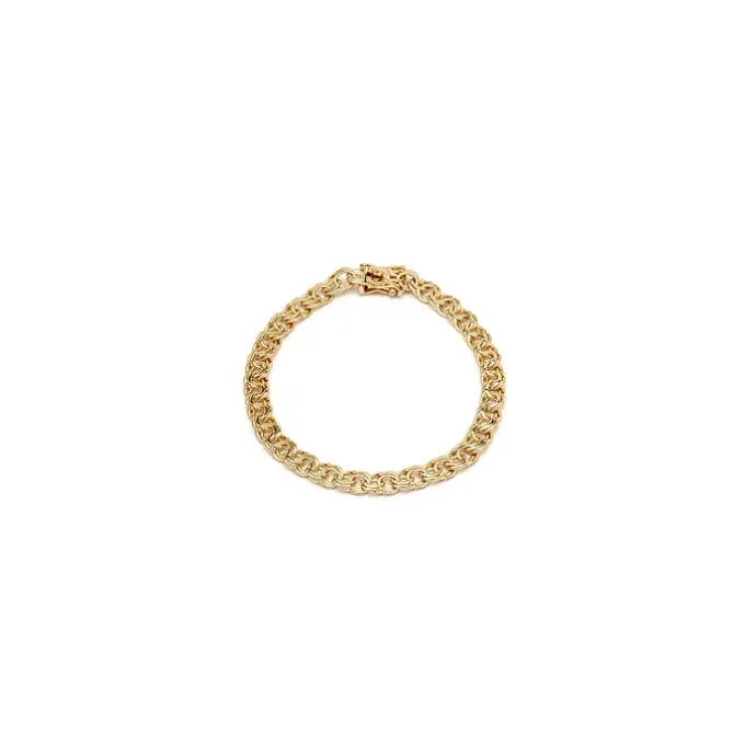 BNH bismarkarmbånd i 8 karat guld 21,0 cm x 4,5 mm