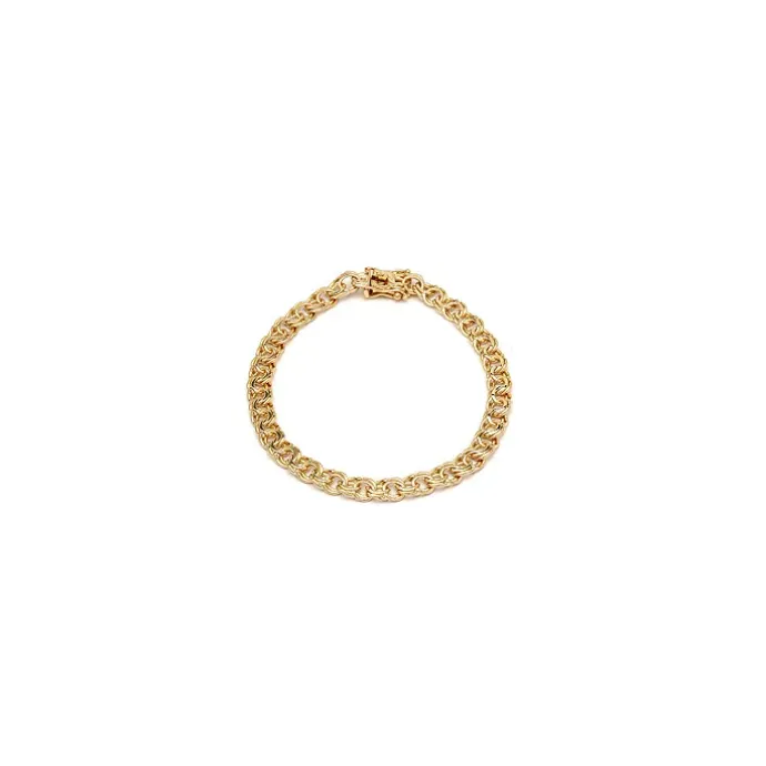 BNH bismarkarmbånd i 14 karat guld 17 cm x 4,5 mm